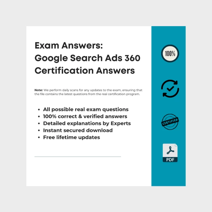 Google Search Ads 360 Certification Answers